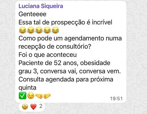 Prospecção ativa gera consulta agendada com paciente de 52 anos, obesidade grau 3