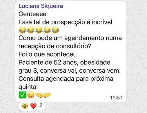 Prospecção ativa gera consulta agendada com paciente de 52 anos, obesidade grau 3